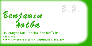 benjamin holba business card